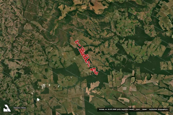 Imagem de satélite de Infração Ambiental em Nova Olímpia - MT