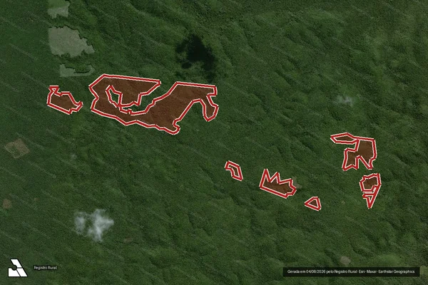 Imagem de satélite — Embargo IBAMA — Infração da Flora - Caxias/MA