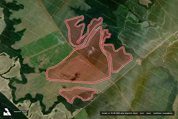 Imagem de satélite de Infração Ambiental em Ulianópolis - PA