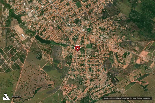 Imagem de satélite de Infração Ambiental em Amarante do Maranhão - MA (marcador da localização)