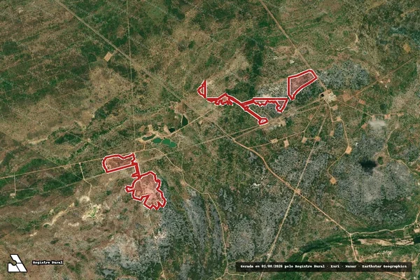 Imagem de satélite de Infração da Flora em Felipe Guerra - RN