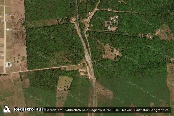 Imagem de satélite — Embargo IBAMA — Infração Ambiental - Tianguá/CE
