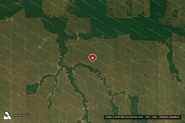 Imagem de satélite de Infração Ambiental em Porto Velho - RO (marcador da localização)