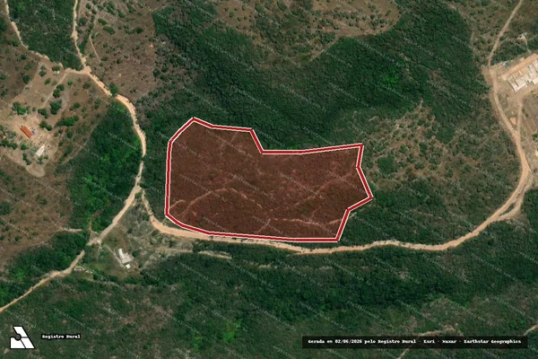 Imagem de satélite de Infração da Flora em Itambé do Mato Dentro - MG