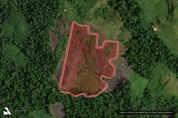 Imagem de satélite de Infração da Flora em Tarauacá - AC