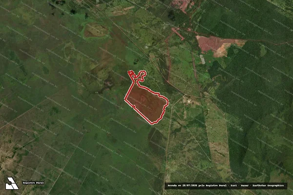 Imagem de satélite — Embargo IBAMA — Infração da Flora — Corumbá/MS