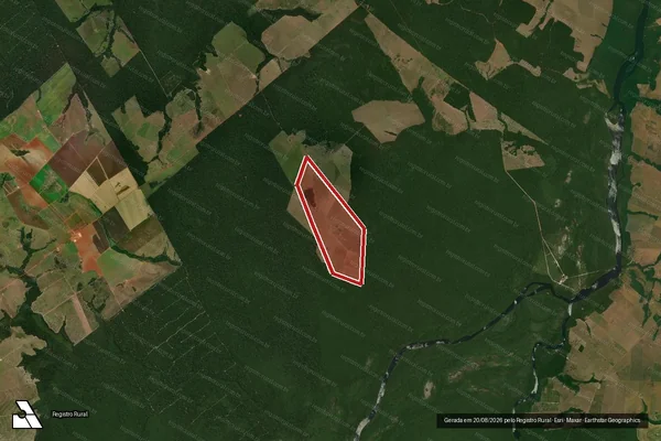 Imagem de satélite de Infração Ambiental em Juína - MT