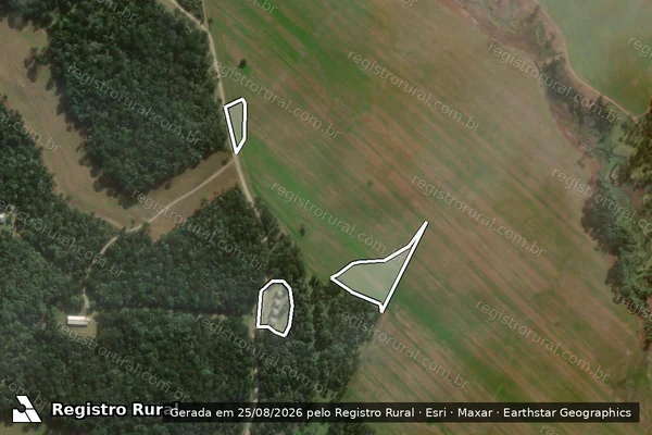 Imagem de satélite — Embargo IBAMA — Infração da Flora - Papanduva/SC
