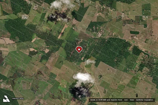 Imagem de satélite — Embargo IBAMA — Infração da Fauna - Linhares/ES