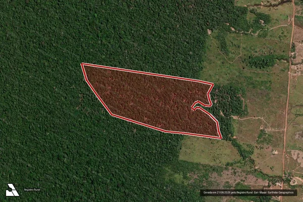 Imagem de satélite de Infração da Flora em Porto Velho - RO