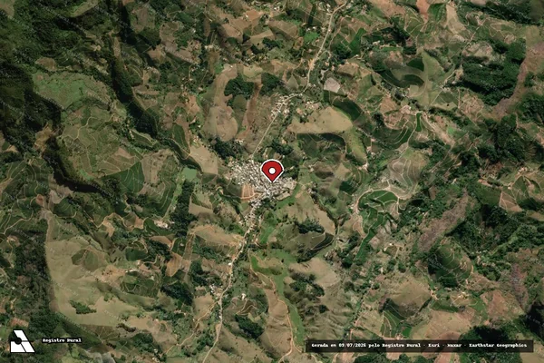 Imagem de satélite de Infração da Fauna em Muniz Freire - ES (marcador da localização)