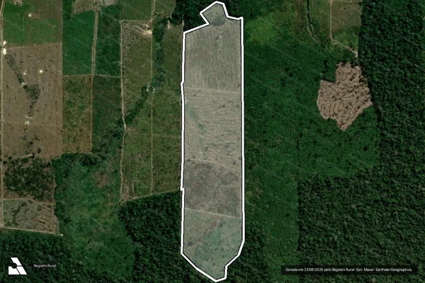 Imagem de satélite de Infração da Flora em Candeias do Jamari - RO