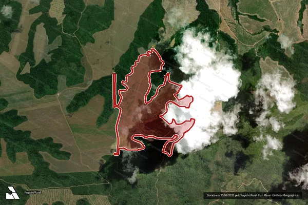 Imagem de satélite de Infração da Flora em Ulianópolis - PA