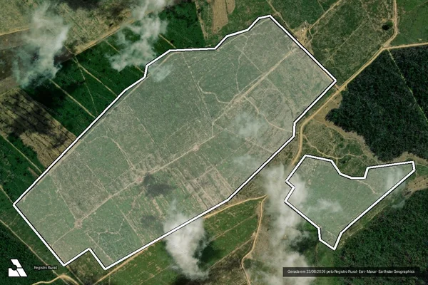 Imagem de satélite — Embargo IBAMA — Infração da Flora - Rondon do Pará/PA