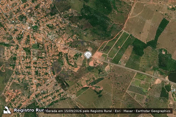 Imagem de satélite — Embargo IBAMA — Infração Ambiental - Amarante do Maranhão/MA