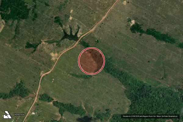 Imagem de satélite de Desmatamento em Lábrea - AM