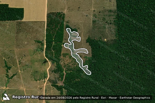 Imagem de satélite de Infração Ambiental em Cujubim - RO