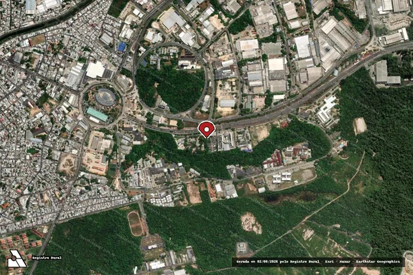 Imagem de satélite de Infração Ambiental em Manaus - AM (marcador da localização)