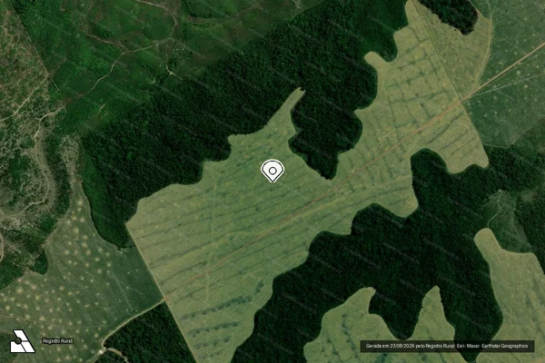 Imagem de satélite de Infração da Flora em Rondon do Pará - PA (marcador da localização)