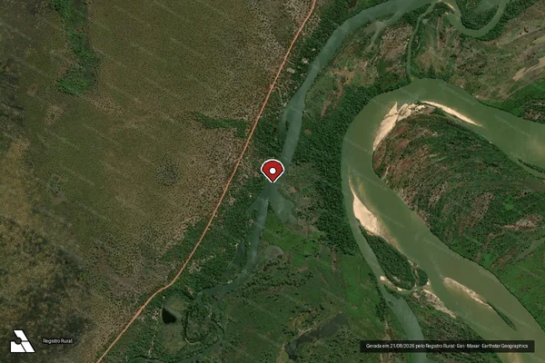 Imagem de satélite — Embargo Ambiental - Ribeirão Cascalheira/MT