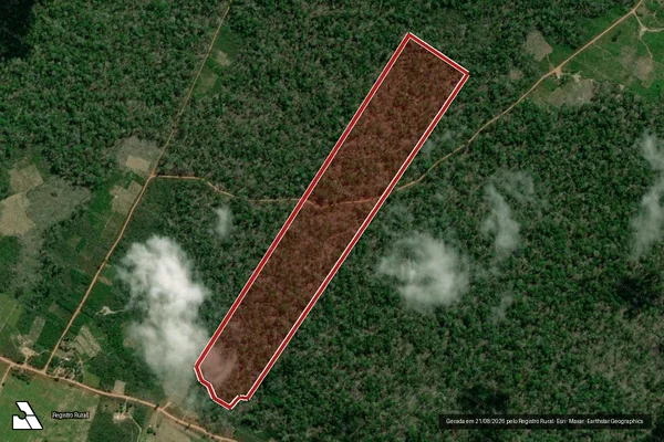 Imagem de satélite de Infração da Flora em Santarém - PA