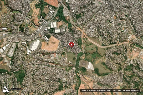 Imagem de satélite de Infração da Fauna em Viana - ES (marcador da localização)