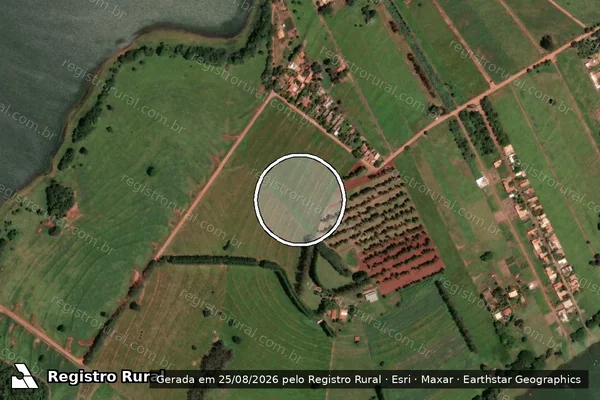 Imagem de satélite de Infração Ambiental em Mira Estrela - SP