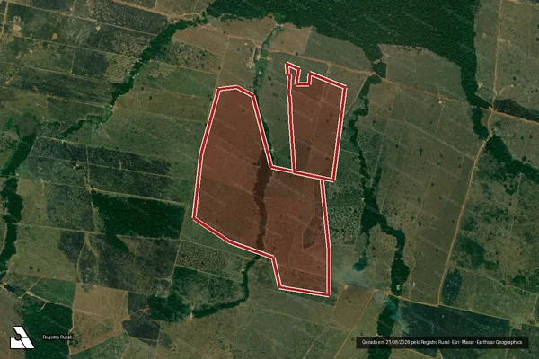Imagem de satélite de Infração Ambiental em Lábrea - AM