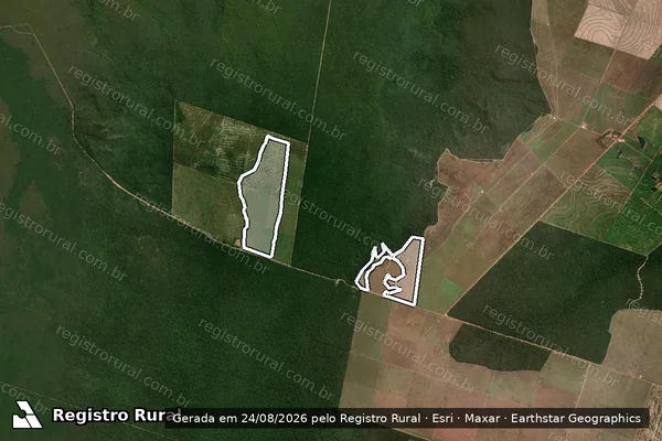 Imagem de satélite de Infração da Flora em Sapezal - MT