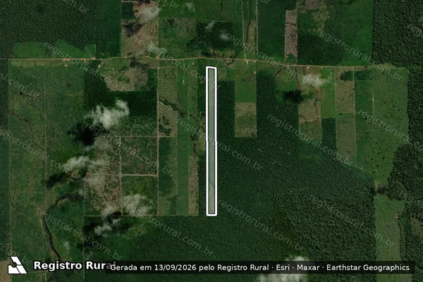 Imagem de satélite — Embargo IBAMA — Infração da Flora - Candeias Do Jamari/RO