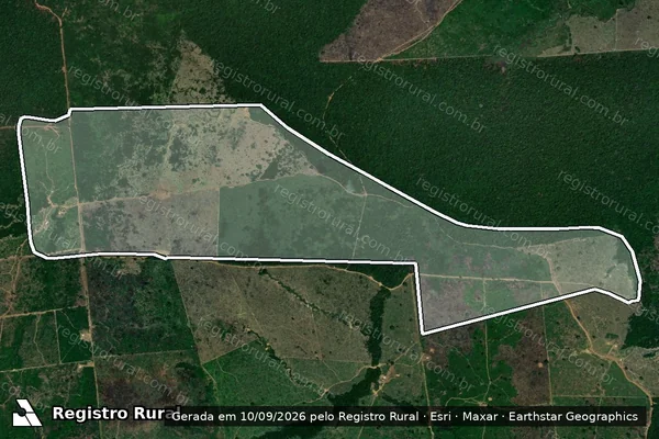 Imagem de satélite de Infração da Flora em Lábrea - AM