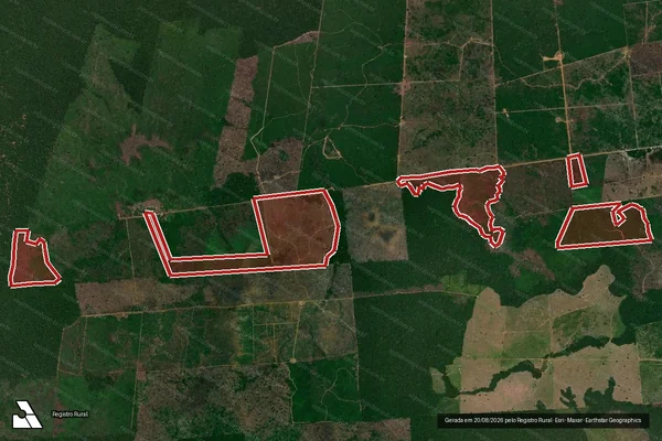 Imagem de satélite de Infração da Flora em Lábrea - AM
