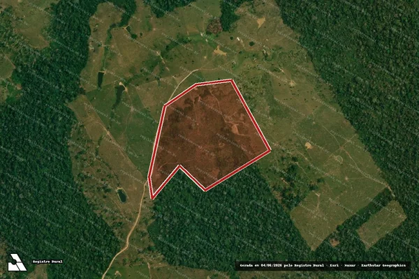 Imagem de satélite — Embargo IBAMA — Infração da Flora - Rio Branco/AC