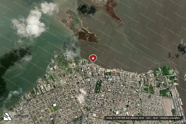 Imagem de satélite de Infração de pesca(Não Classificada-Móvel) em Rio Grande - RS (marcador da localização)