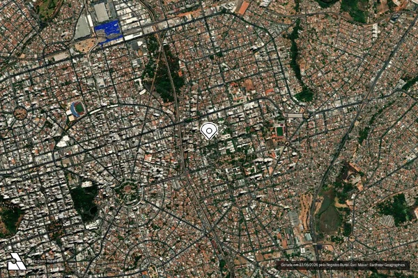 Imagem de satélite de Infração do CTF(Não Classificada-Móvel) em Ouro Verde de Goiás - GO (marcador da localização)