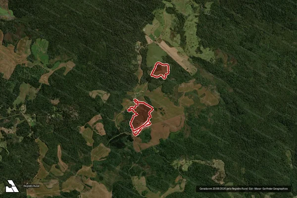 Imagem de satélite de Infração da Flora em Guarapuava - PR