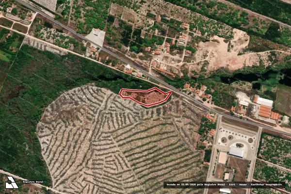 Imagem de satélite — Embargo IBAMA — Infração Ambiental - Cruz/CE