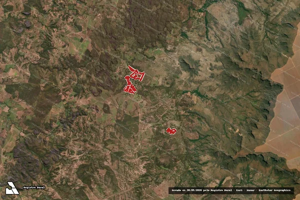 Imagem de satélite — Embargo IBAMA — Infração da Flora — Aurora do Tocantins/TO