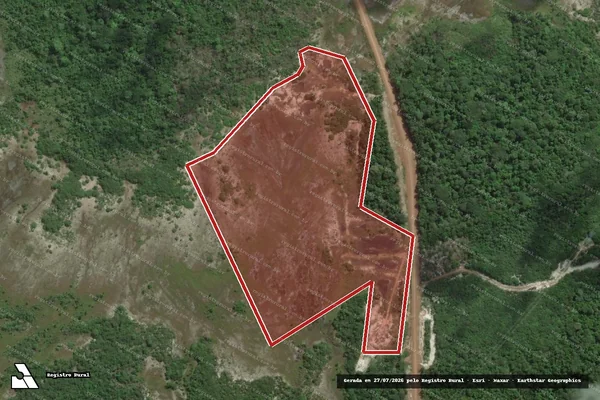 Imagem de satélite de Infração Ambiental em Mazagão - AP