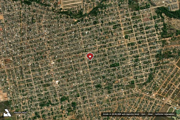 Imagem de satélite de Infração Ambiental em Porto Velho - RO (marcador da localização)