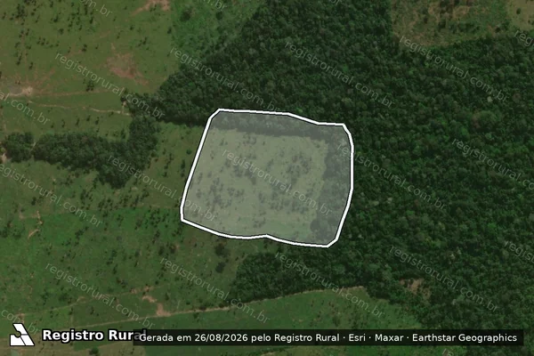 Imagem de satélite de Infração Ambiental em Nova Mamoré - RO