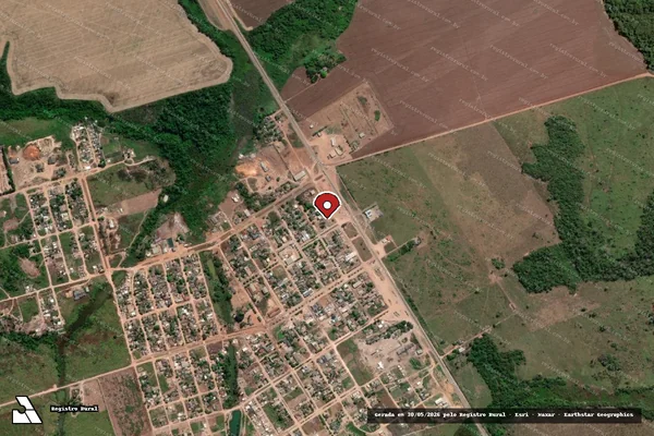 Imagem de satélite de Infração Ambiental em Altamira - PA (marcador da localização)