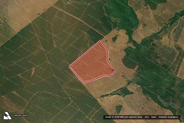 Imagem de satélite de Infração Ambiental em Água Clara - MS