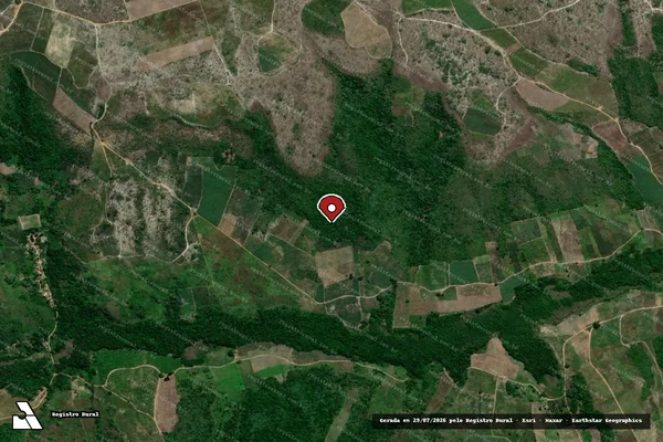 Imagem de satélite — Embargo IBAMA — Infração da Flora — Marcação/PB