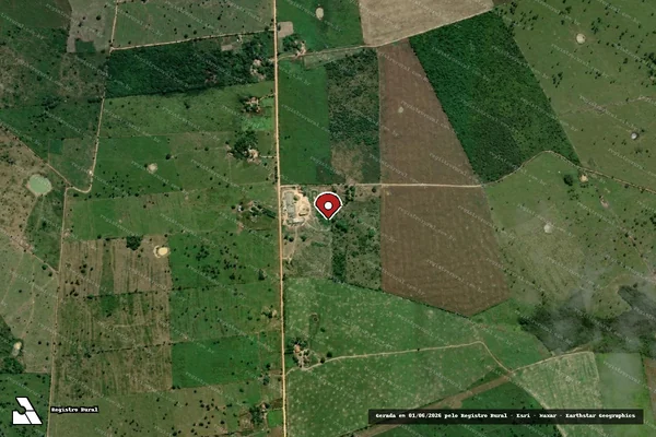 Imagem de satélite de Infração da Flora em Bom Jesus das Selvas - MA (marcador da localização)