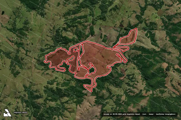 Imagem de satélite de Infração da Flora em Caçapava do Sul - RS
