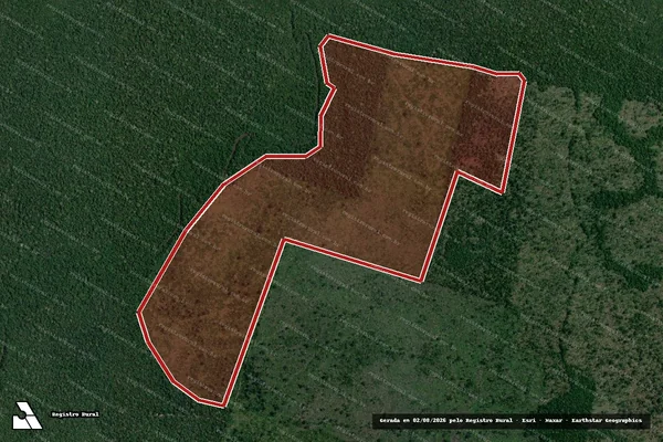 Imagem de satélite de Infração Ambiental em Humaitá - AM