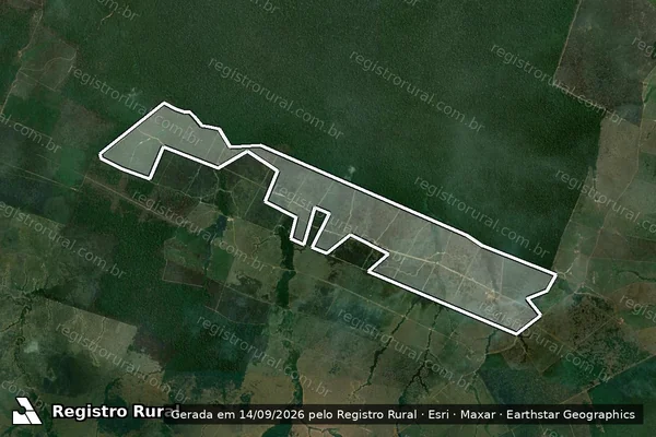 Imagem de satélite — Embargo IBAMA — Infração Ambiental - Lábrea/AM