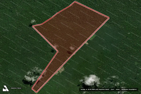 Imagem de satélite — Embargo Ambiental — Uruará/PA