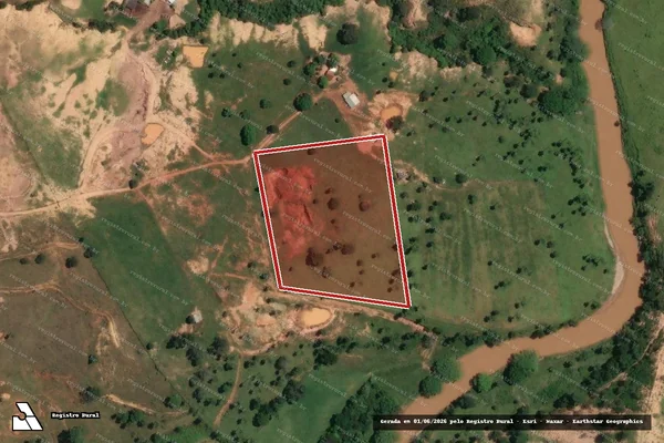 Imagem de satélite — Embargo Ambiental — Carmo do Paranaíba/MG